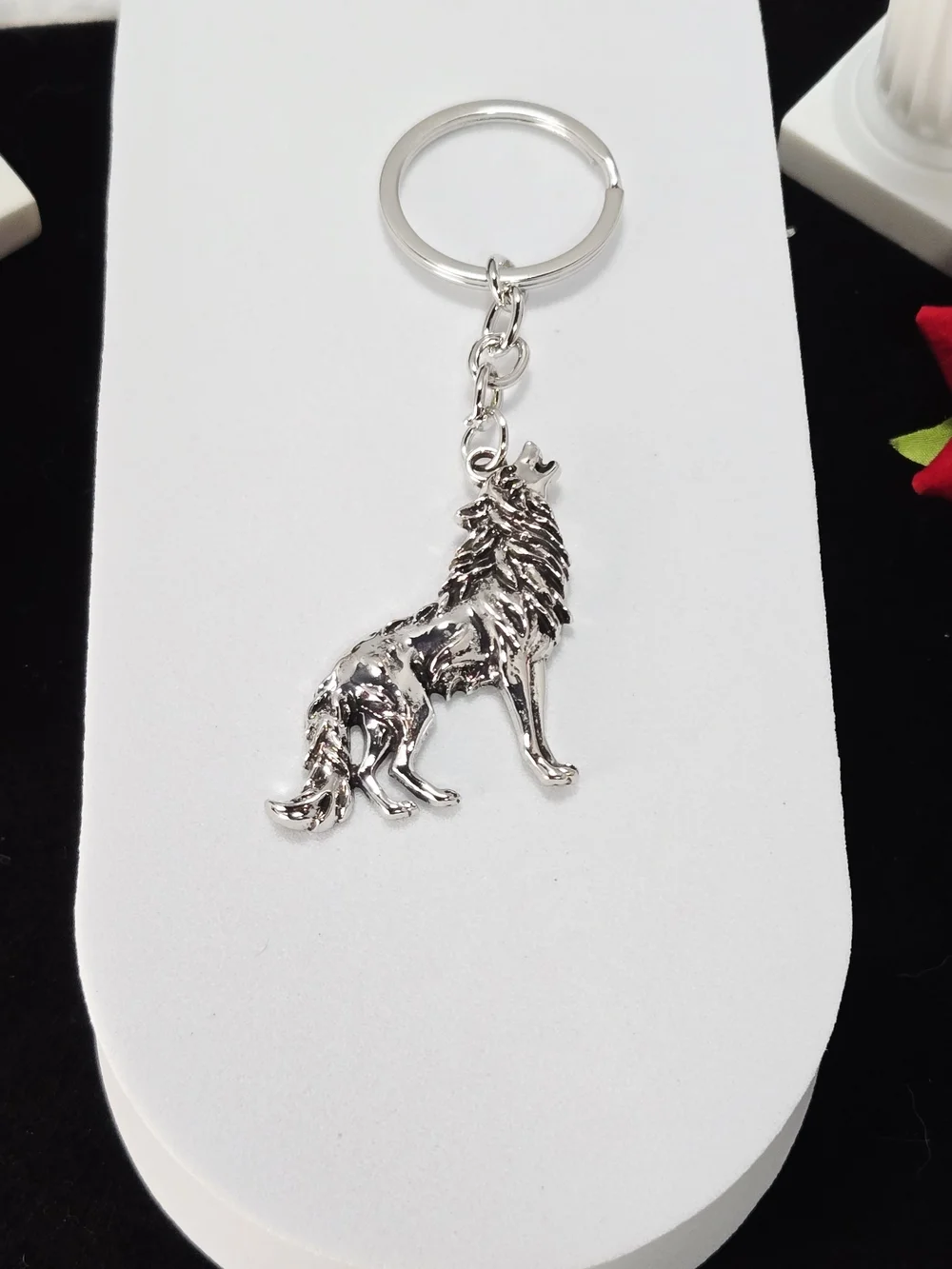 Viking Wolf Fenrir Keychain Norse Celtic Silver Medieval Keyring Masculine Edge